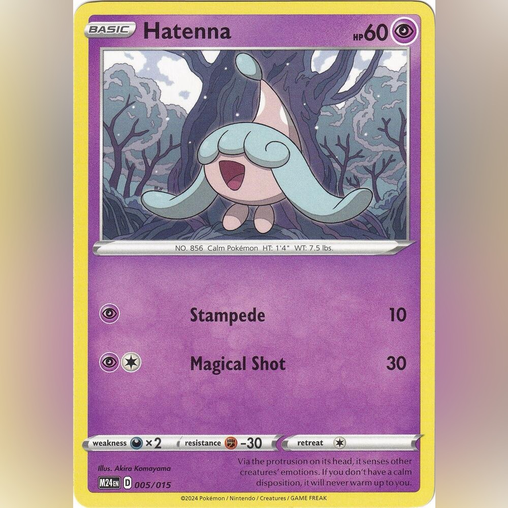 Mcdonalds Hatenna Pokemon Card 2024
